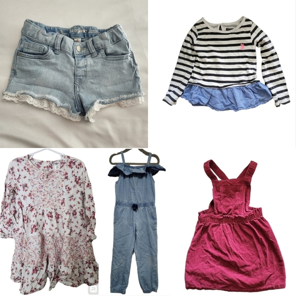 Girls' 4T Clothing Bundle – Dresses, Shorts, Jumpsuits & Tops - Picture 1 of 6